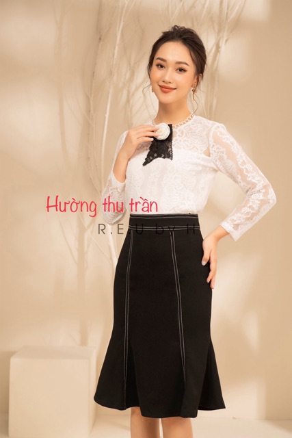 Chân váy công sở trần chỉ cách điệu trẻ trung | BigBuy360 - bigbuy360.vn