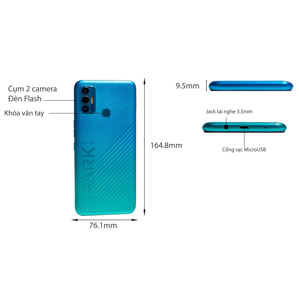 Điện Thoại TECNO SPARK 7T 4GB/64GB - Hàng Chính Hãng