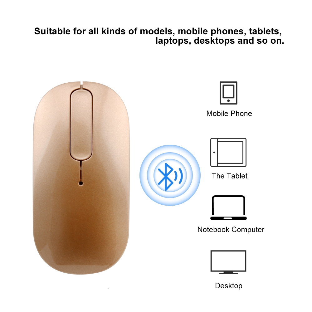 CHUYI Wireless chuột Bluetooth 4.0 Mouse Rechargeable Silent Optical Gaming Ultra-thin 1600 DPI Computer Office Laptop