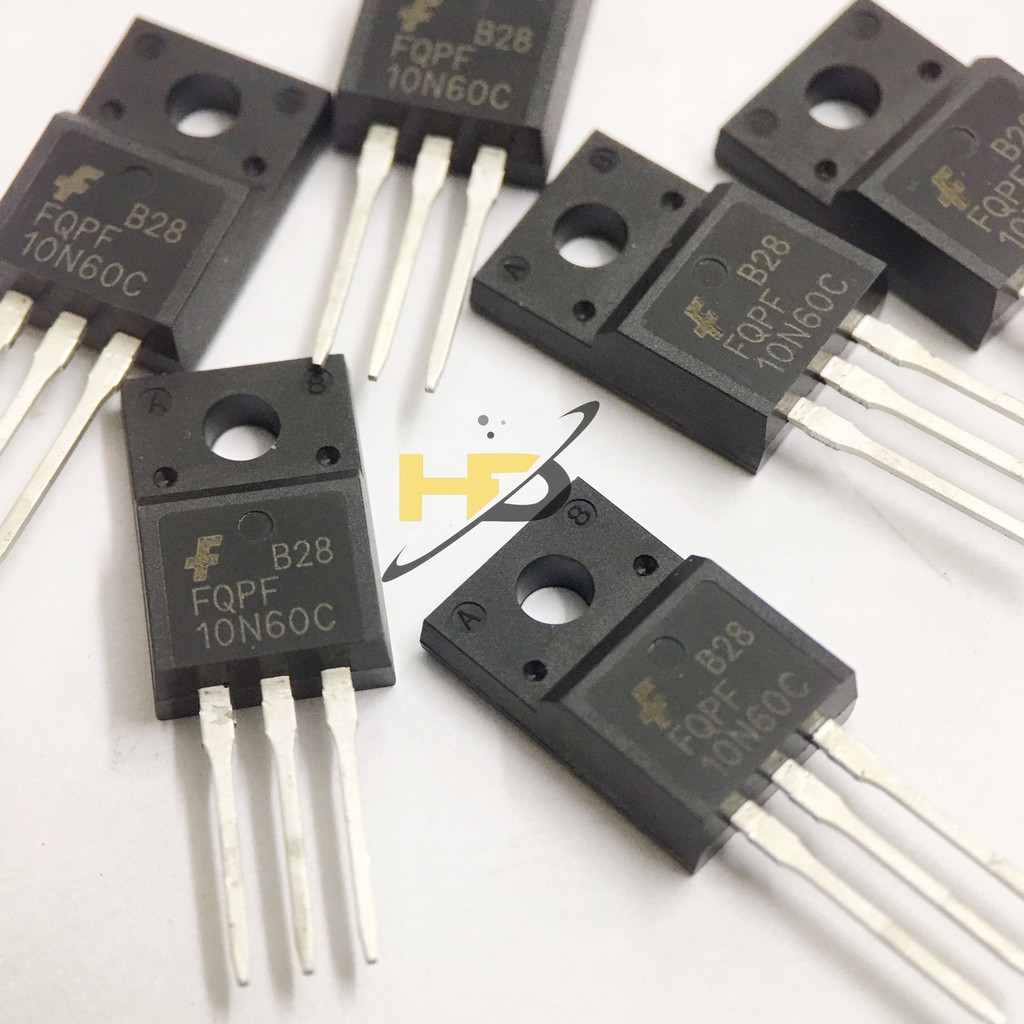 Bộ 2 Con Transistor 10N60 FQPF10N60C N-Mosfet 10A 600V TO-220F Hiệu Ứng Trường