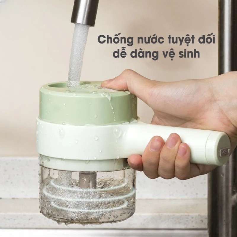 Máy xay cắt thái tỏi ớt rau củ quả cầm tay đa năng tiện lợi