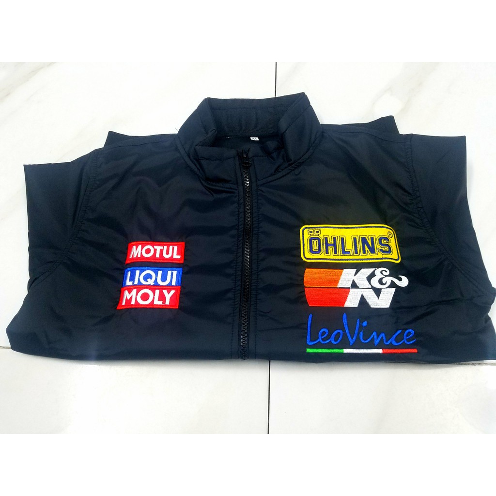 Hàng Hot Áo Khoác Ohlins Vải Dù 2 Lớp Chống Nước, Logo Trên Áo Được Thiêu Bằng Chỉ