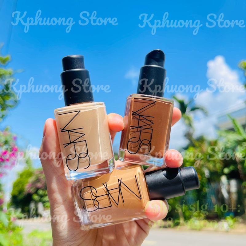 [Đọc + Xem hình kỹ] Kem nền NARS Sheer Glow Foundation 30ml 2 bản: có vòi bơm và không có vòi bơm