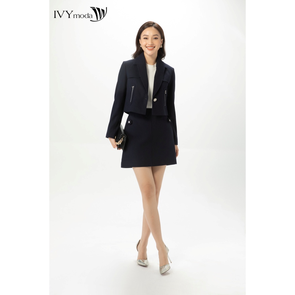 Áo khoác dạ dáng ngắn nữ IVY moda MS 67B9061