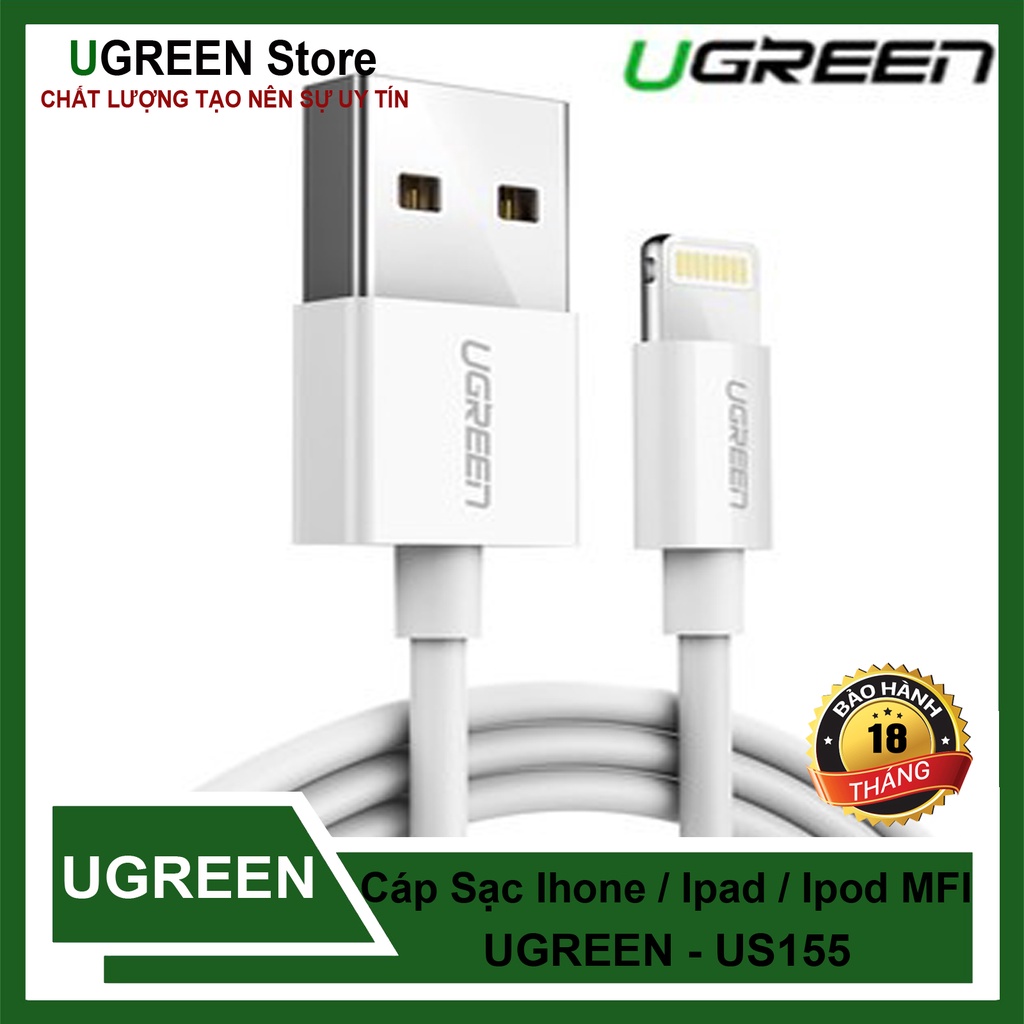 Dây Sạc iPhone chuẩn MFi cao cấp UGREEN US155 Cao Cấp