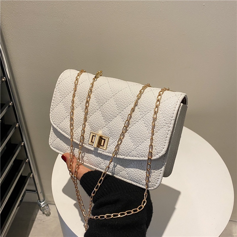 Túi Đeo Chéo Hình Vuông Màu Trơn Phong Cách Cổ Điển 2022 Thời Trang Cho Nữ