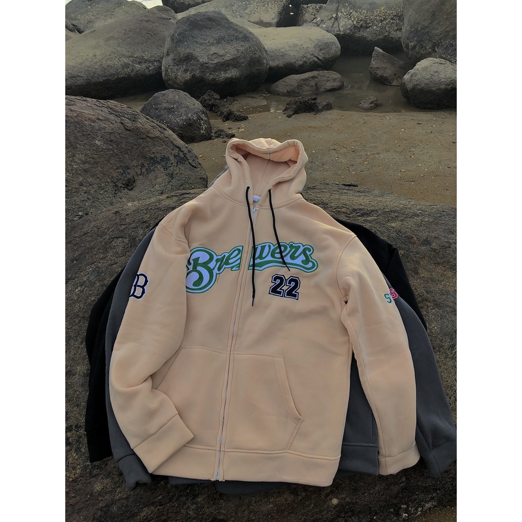 Hoodie dây kéo số 22