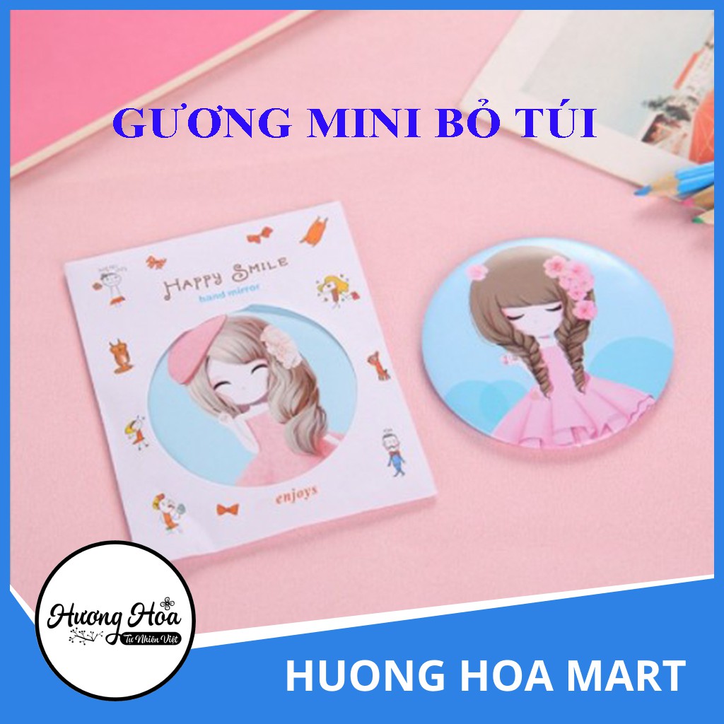 (Sỉ) Gương tròn MINI bỏ túi ⚡XINH XẮN, ĐÁNG YÊU ⚡, nhiều mẫu, gương mini Hàn Quốc, viền kim loại, gương trang điểm