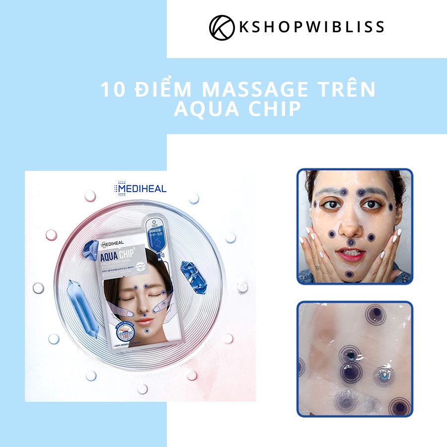 Mặt nạ dưỡng trắng, bấm huyệt thải độc căng mịn da Mediheal Aqua Chip Circle Point Masks 40g | BigBuy360 - bigbuy360.vn
