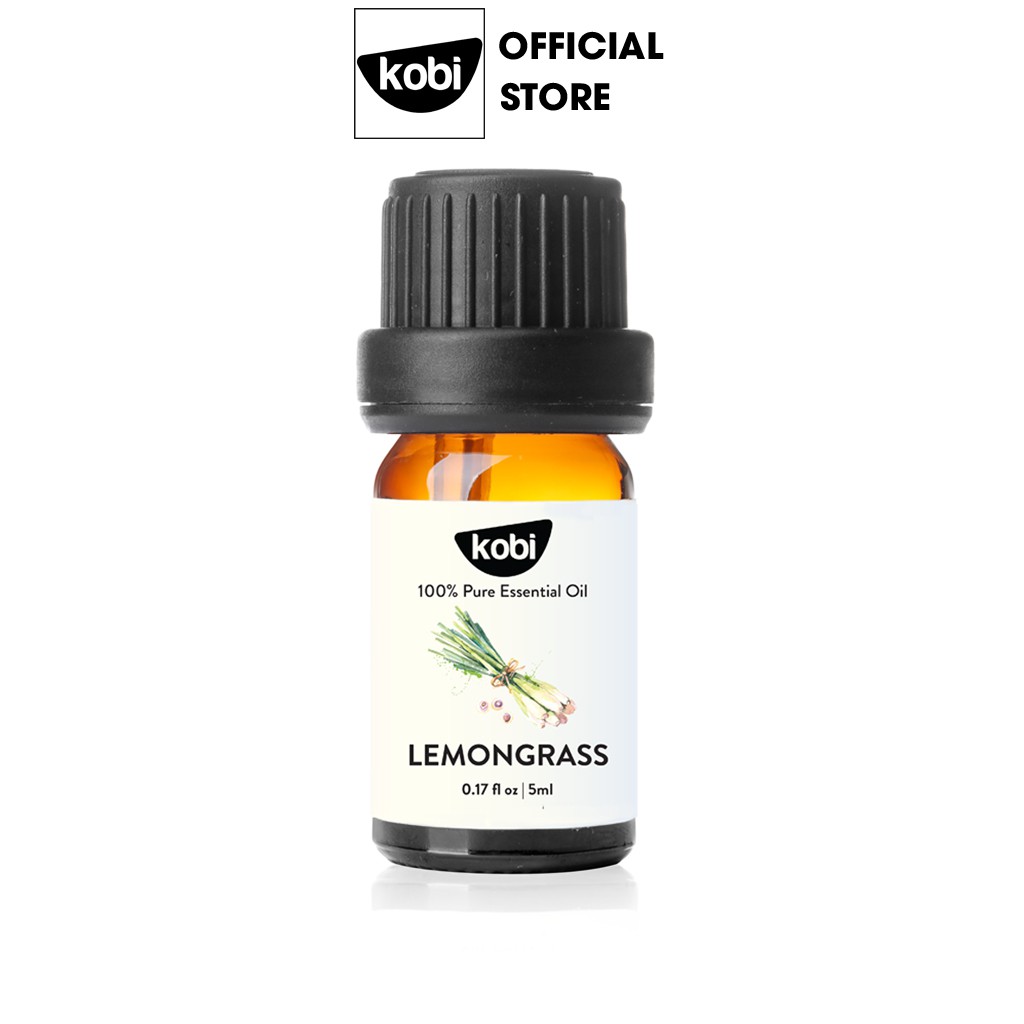 Tinh dầu Sả Chanh Kobi Lemongrass essential oil nguyên chất giúp khử mùi, tạo hương, giảm stress  - 5ml