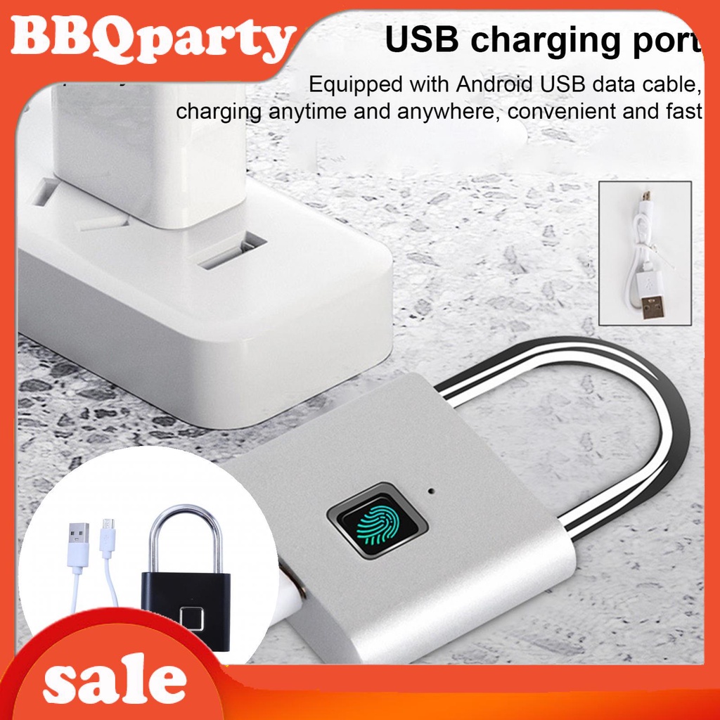 Ổ Khóa Thông Minh Cảm Ứng Vân Tay Mini Sạc Cổng Usb Tiện Dụng