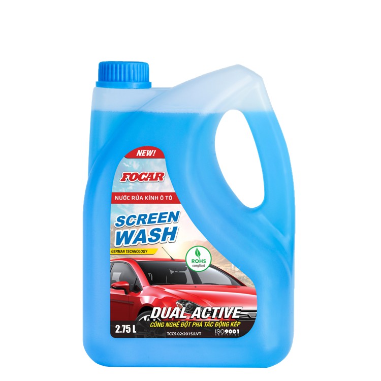 Nước rửa kính ô tô FOCAR Screen Wash 2.75L + Khăn lau Microfiber size 32x36cm