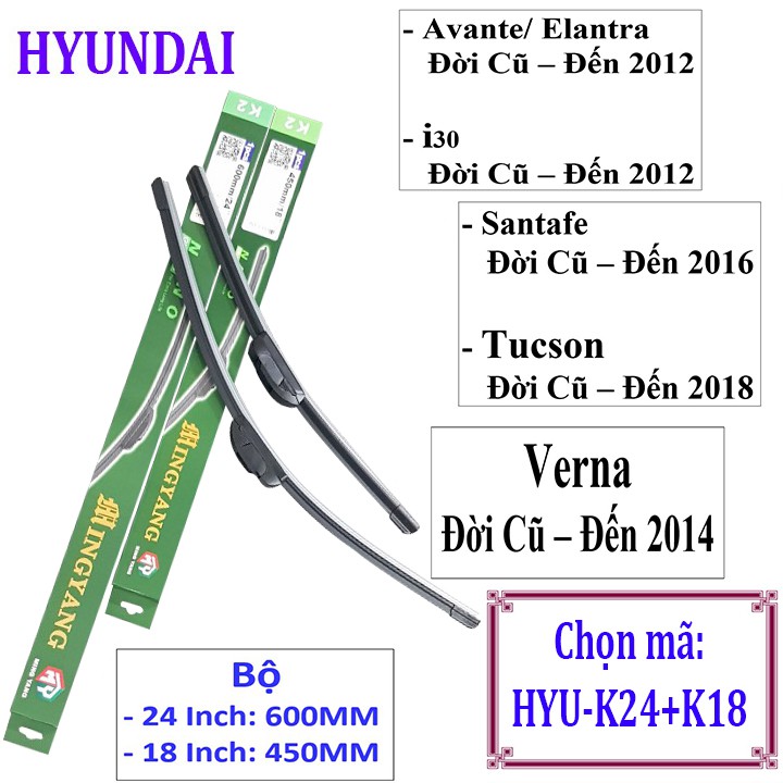 Cầngạt nước mưa ô tô Nano cho xe Avante, Elantra, Santafe, Tucson, Verna, i30: Và Các Dòng Khác Hãng - vo2_store