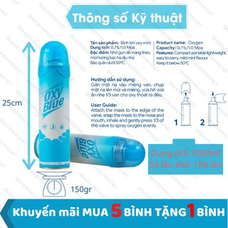 Bình Oxy Mini Cầm tay cung cấp Oxy tinh khiết 99% (Khuyến mãi Mua 5 Tặng 1)