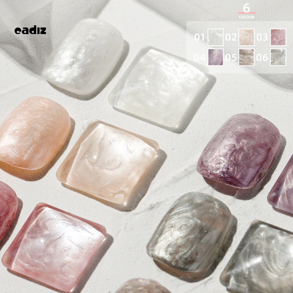 [Hàng mới về] Gel sơn móng tay CADI màu trơn hiệu ứng vỏ sò lấp lánh tự nhiên dành cho nữ