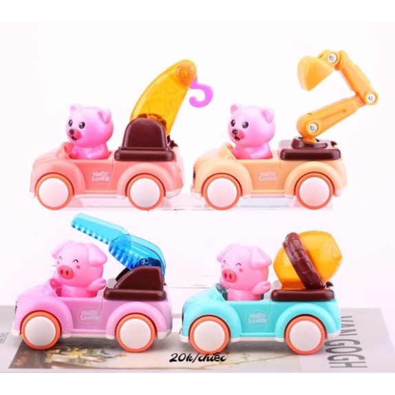 xe oto dễ thương trang trí bánh kem
