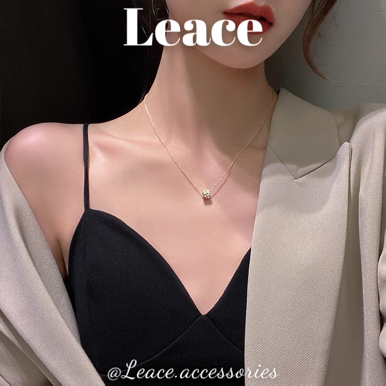 Dây chuyền, vòng cổ bánh xe tròn đính đá thời trang NL019 Leace.accessories