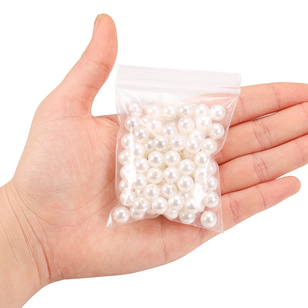 Hạt ngọc trai giả 3-12mm màu trắng/ be thời trang dùng làm trang sức thủ công DIY