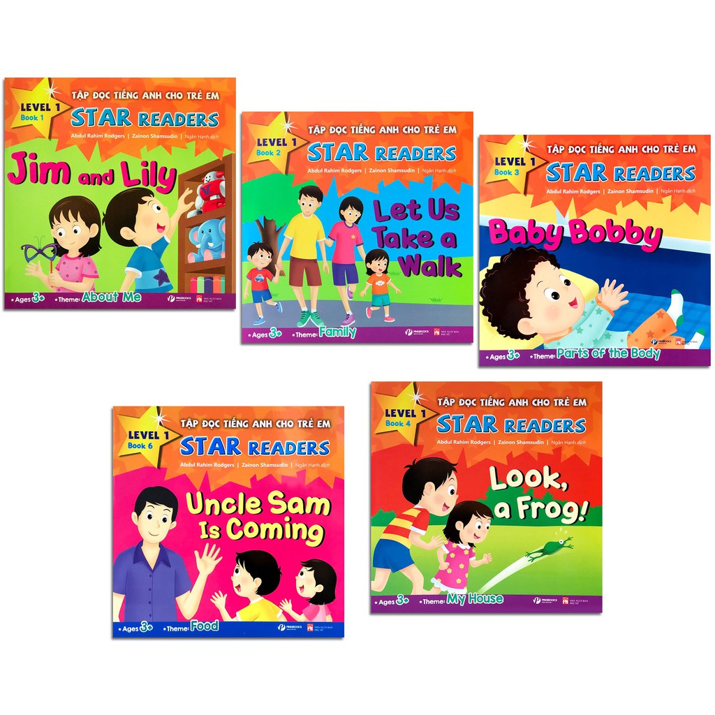 Sách - Tập Đọc Tiếng Anh Cho Trẻ Em - Star Readers - Book 1,2,3,4,6 (lẻ tùy chọn)