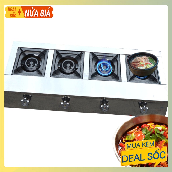 [Bếp Gas 4 Cửa ] Bếp Nấu Mì Cay