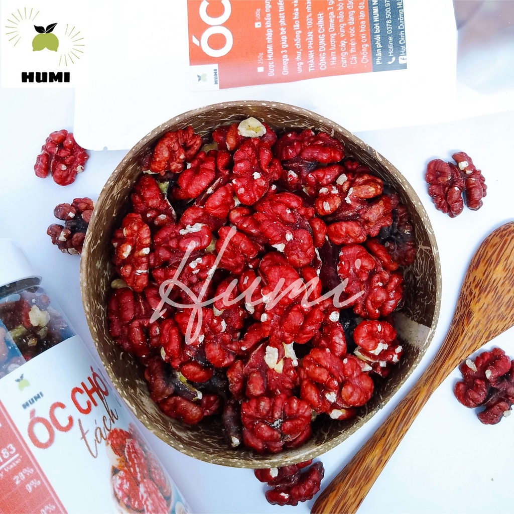 Nhân Hạt Óc Chó Đỏ HUMI 500gr - Dòng Thượng Hạng Thơm Ngon 100% Nhập Khẩu Mỹ - Ăn Kiêng, Giảm Cân, T