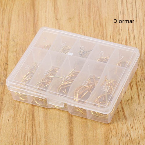 Set 100 lưỡi câu bén chuyên dụng trong câu cá kích thước 3 # - 12 #