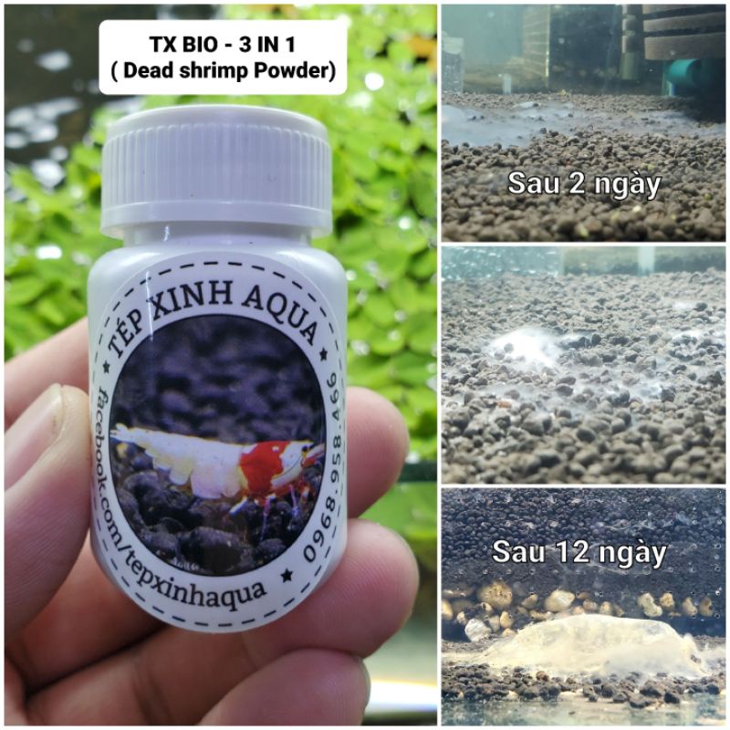 Vi sinh tép - Vi sinh chuyên dụng cho tép cảnh - tép kiểng TX-Bio 3 in 1 (Dead Shrimp Powder) [Tép Xinh Aqua]