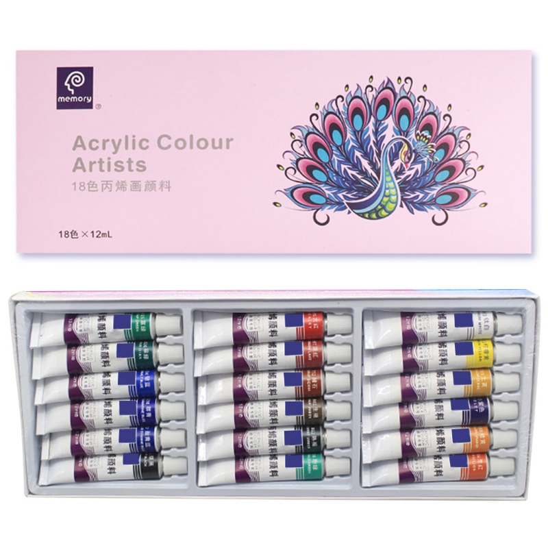 Bộ 12 / 18 / 24 Màu Vẽ Acrylic 12ml Cho Bé