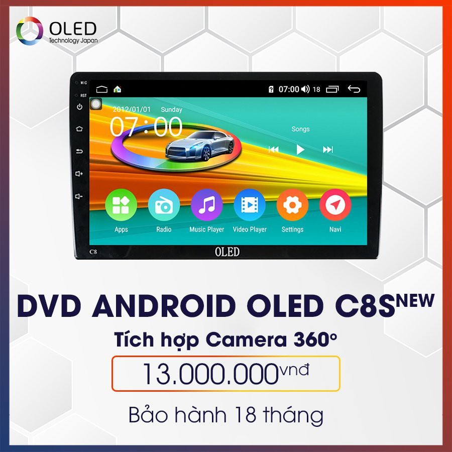 Màn hình DVD Android tích hợp camera 360 Oled C8s new cho xe Chevrolet – “Bước ngoặt” công nghệ 5G, màn hình Qled