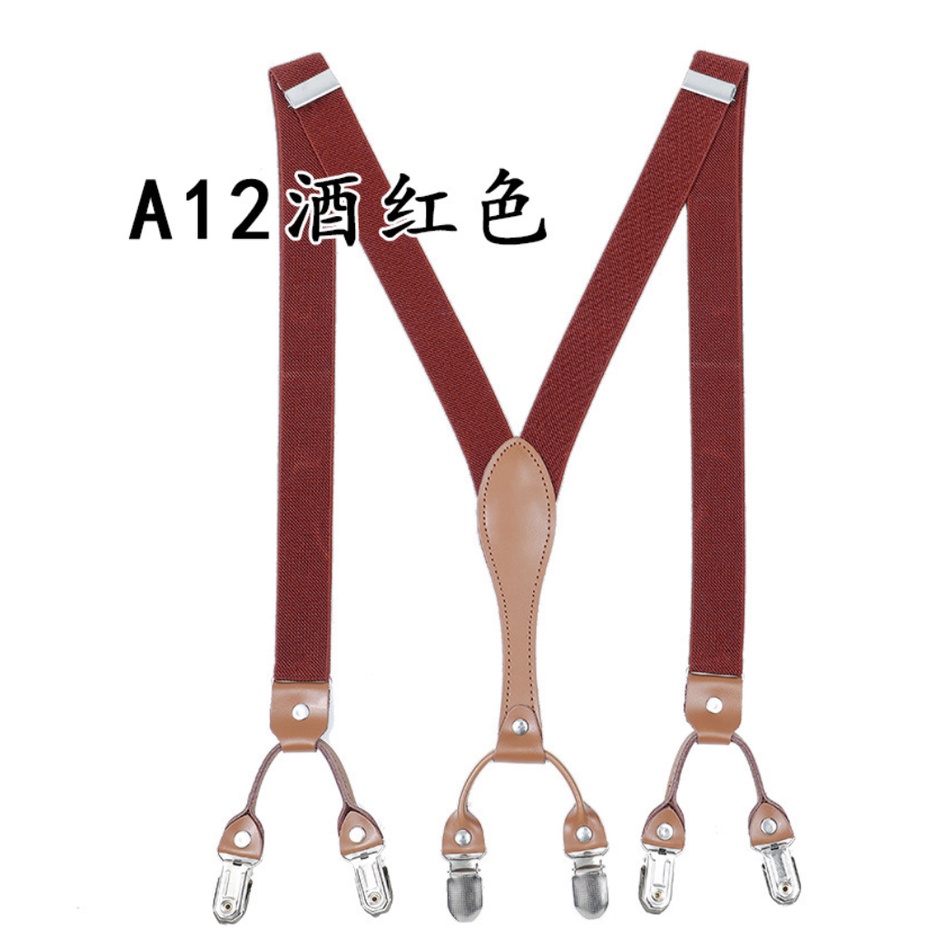 Dây đai chữ Y 2.5cm 6 kẹp kết da có 5  màu lựa chọn  trung niên Giangpkc 2022 Phụ kiện cưới Giang