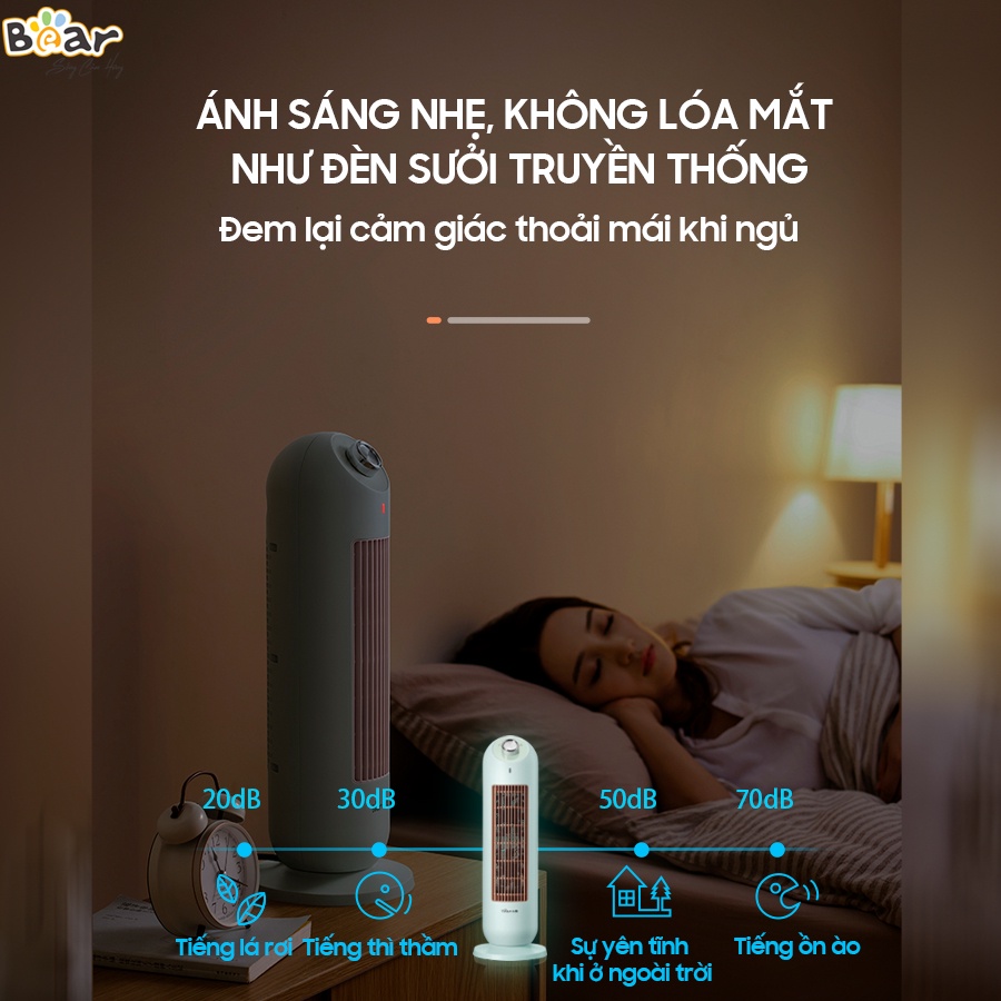 Quạt sưởi Bear DNQ-C20B1 - Tiết kiệm điện, không gây khô da - Bảo hành chính hãng 18TH