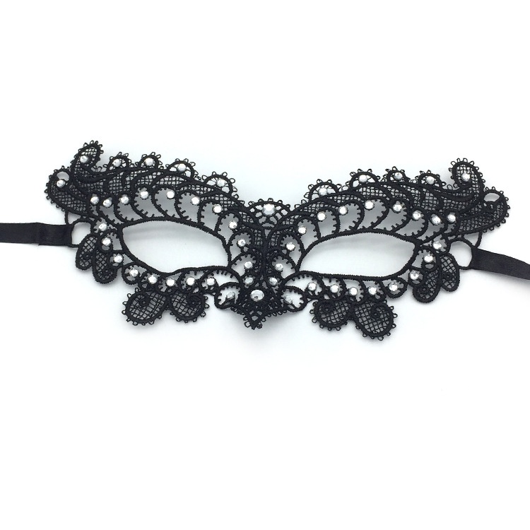 Mặt Nạ Dạ Hội Nửa Mặt Đính Đá 3D