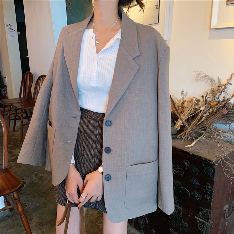 Áo len dáng ôm đơm cúc 5 cúc ngực thời trang Hàn Quốc dành cho bạn nữ 5152 1Z16