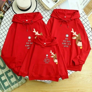 Áo nỉ bông hoodie mũ Noel dễ thương, chất nỉ mình dày dặn