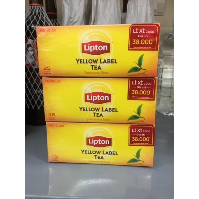 Trà Lipton nhãn vàng 25 túi/ hộp