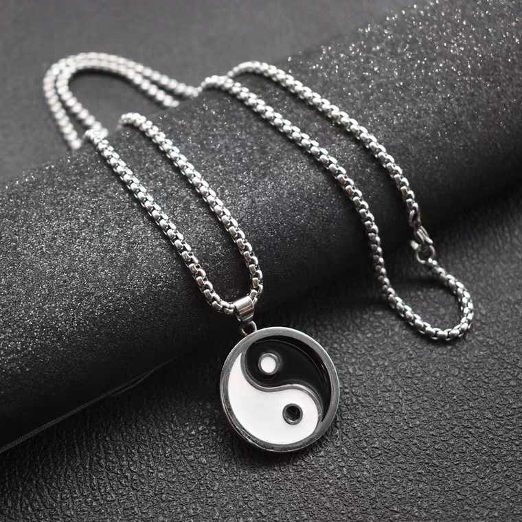 Dây chuyền mặt hình bát quái độc đáo phong cách harajuku cho nam và nữ