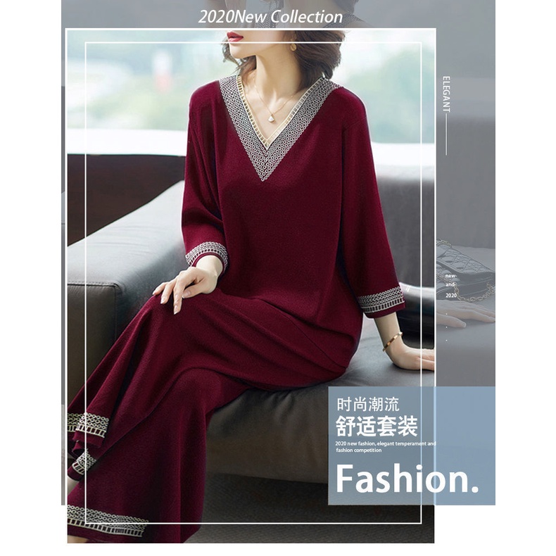 Bộ đồ thời trang xuân thu phong cách Pháp cổ điển dành cho nữ trung niên