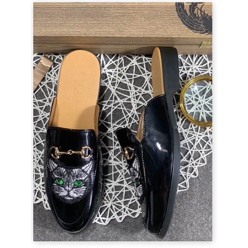 𝔹𝕆𝕊𝕊 𝕊ℍ𝕆𝔼𝕊 ⚜️ Giày Sục Nam Thêu Mèo Cá Tính Độc Lạ kiểu Dáng Hàn Quốc | BigBuy360 - bigbuy360.vn