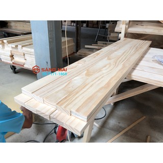 Thanh gỗ thông 2cm x 5cm x dài 1m2 + láng mịn 4 mặt