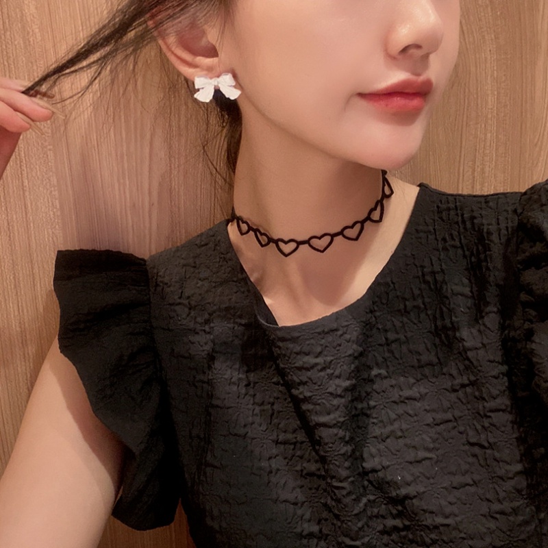 Đôi bông tai hình nơ bằng nhựa resin màu trắng/ hồng thanh lịch dành cho nữ