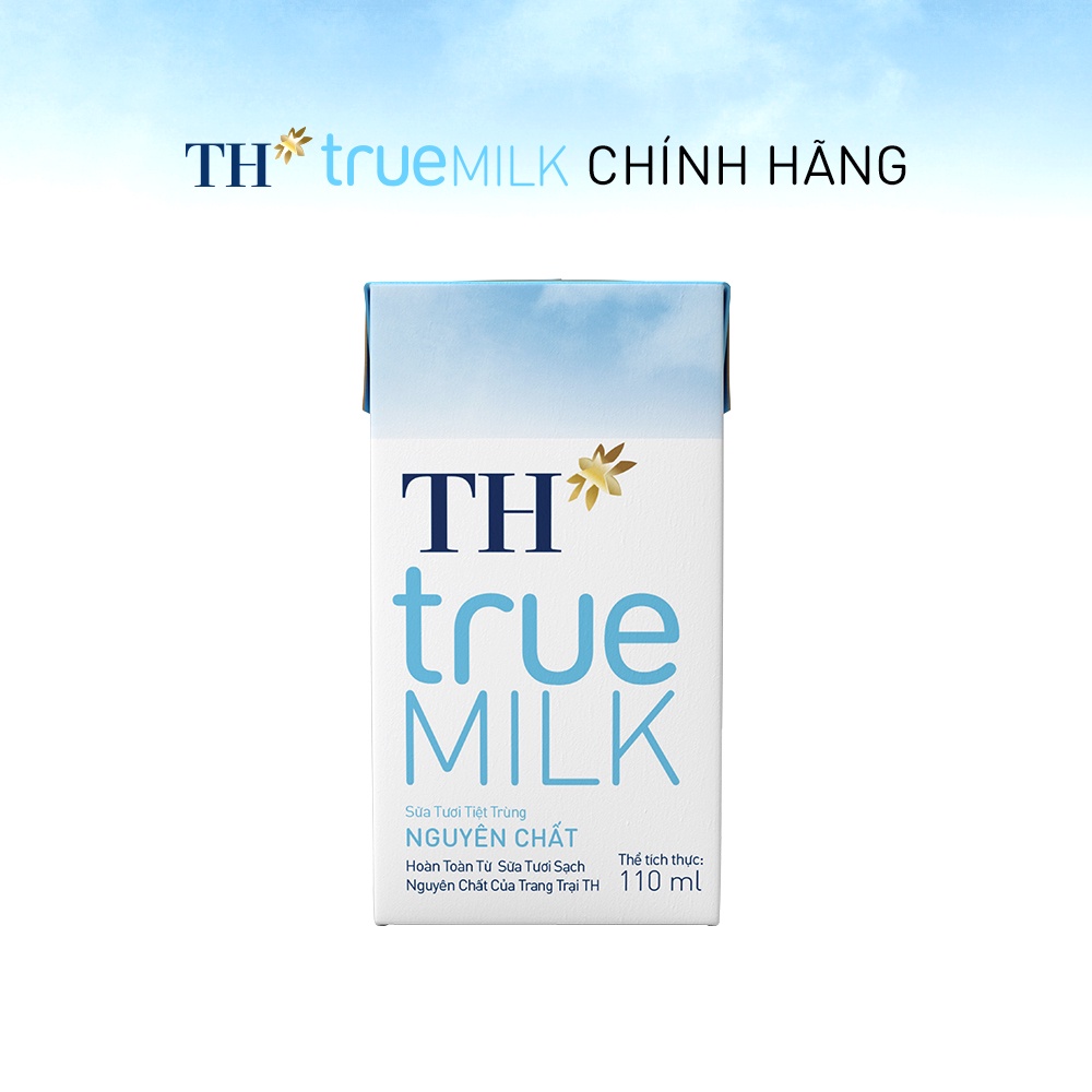 Thùng 48 hộp sữa tươi tiệt trùng nguyên chất TH True Milk 110ml (110ml x 48)