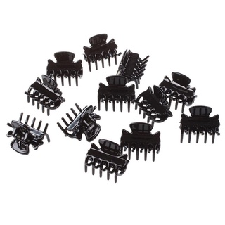 Set 6 kẹp tóc càng cua mini 3cm bằng nhựa màu đen cho nữ