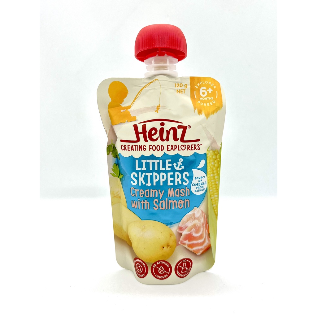 (Date: T02/2024)Túi Khoai Tây, Kem & Cá Hồi Heinz (120G) 6+