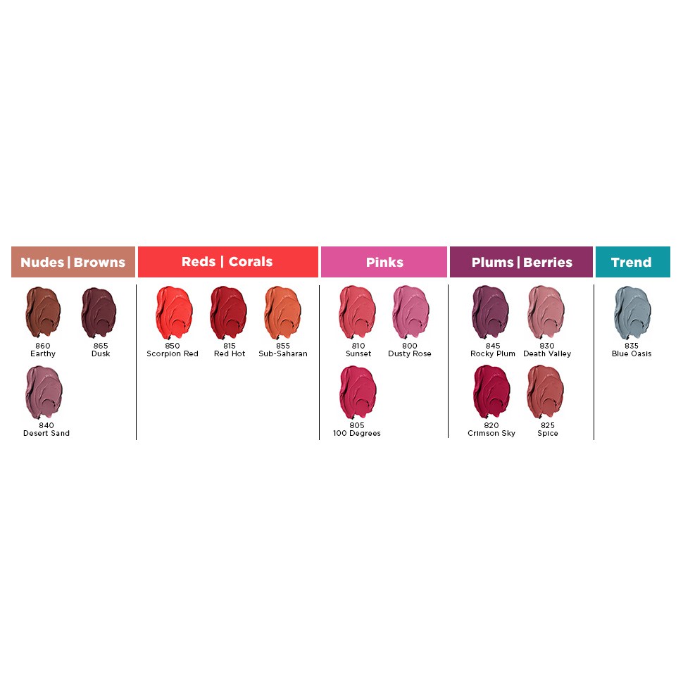 Son Kem Lì Revlon Ultra HD Matte Lip Mousse 820 Crimson Sky 815 Red Hot 825 Spice 810 Sunset 840 Desert Sand Death Valle