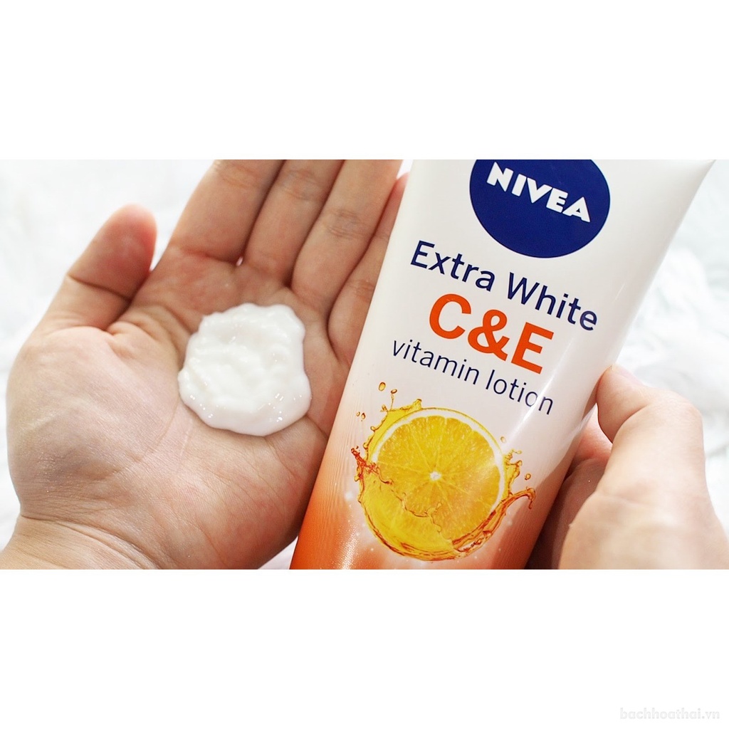 Lotion dưỡng thể ƙích trắŉg da Nivea Extra White C&amp;E vıtamın UV Filter Thái Lan