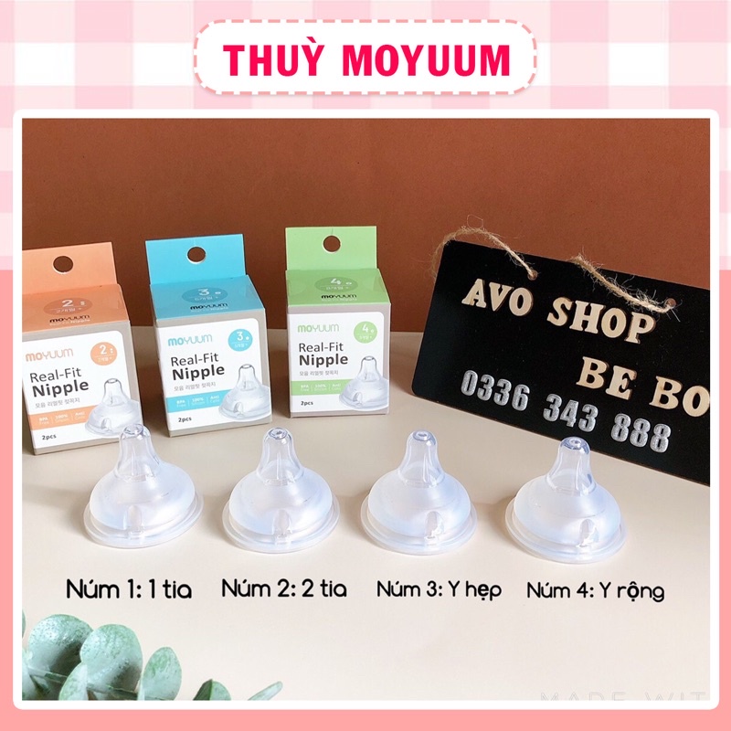 Núm ty bình moyuum hàn quốc chính hãng 1 2 3 4 - ảnh sản phẩm 1