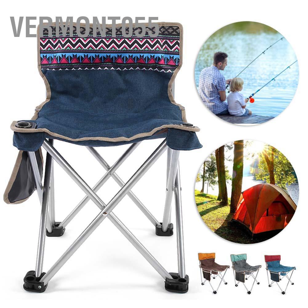 Có thể bán buôn Ghế ngoài trời có thể gập lại Cắm trại di động Câu cá dã ngoại tựa lưng túi Vermont055 Hàng giao ngay