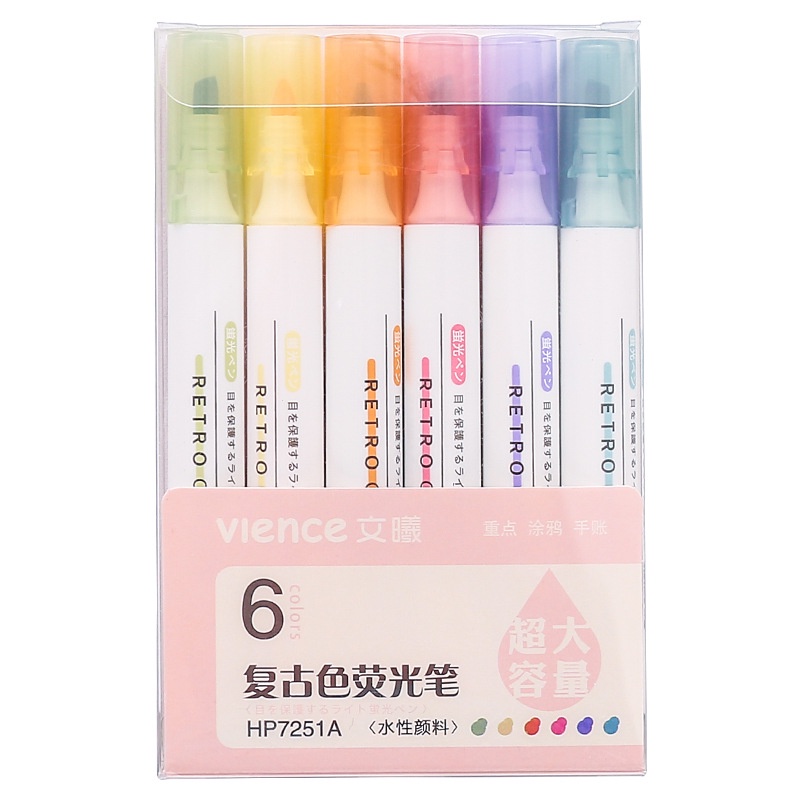 Set 6 bút highlighter học sinh dễ thương cute TooYoo TY0200