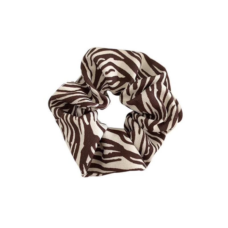 Thun Buộc Tóc Co Dãn Họa Tiết Da Báo