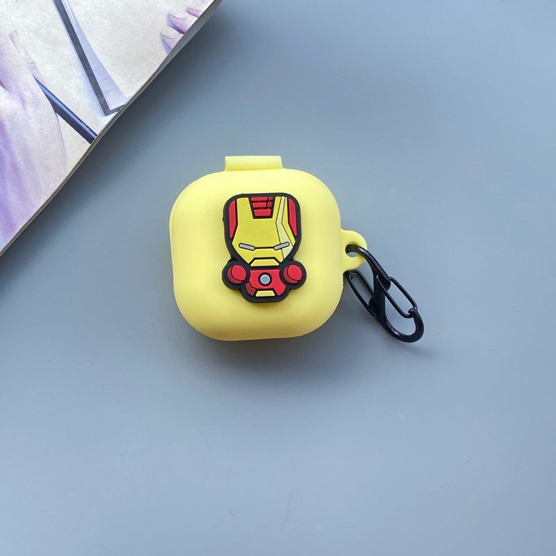 Bao Case Ốp Bảo Vệ Tai Nghe Galaxy Buds Live Hình Siêu Anh Hùng Kèm Móc Treo Thép Không Rỉ